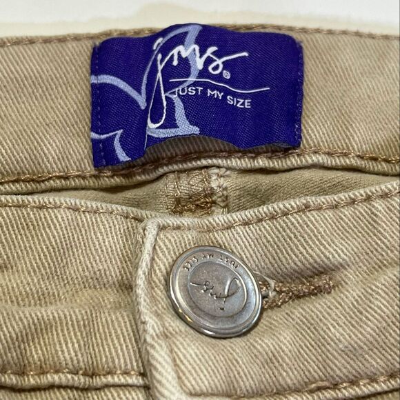 JMS Plus Size Straight Tan Jeans 24WS Stretch 27" Inseam - Picture 2 of 10